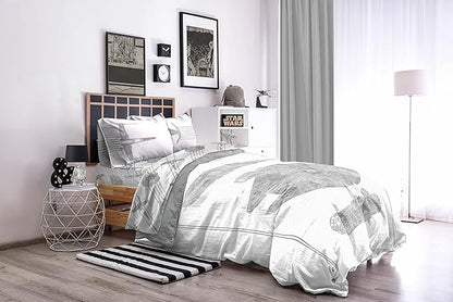 Jay Franco Star Wars Falcon Schematics 5 Piece Twin Size Bed Set - Includes Comforter & Sheet Set - Super Soft Kids Bedding Fade Resistant Microfiber