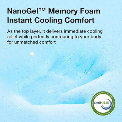Novilla King Size Mattress in a Box, 8 Inch King Gel Memory Foam Mattress with Comfort Foam for Cooling Night Sleep, Comfort Support and Pressure Relief, CertiPUR-US Certified