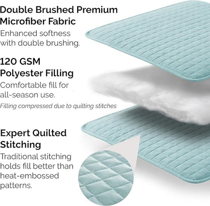 Southshore Fine Living, Inc. Quilts Queen Size with 2 Pillow Shams, Full Bedding Set, Pet Hair Resistant Bedding, Quilt Coverlet Bedspreads Queen Size/Full Bedspread with 2 Pillow Shams, Sky Blue