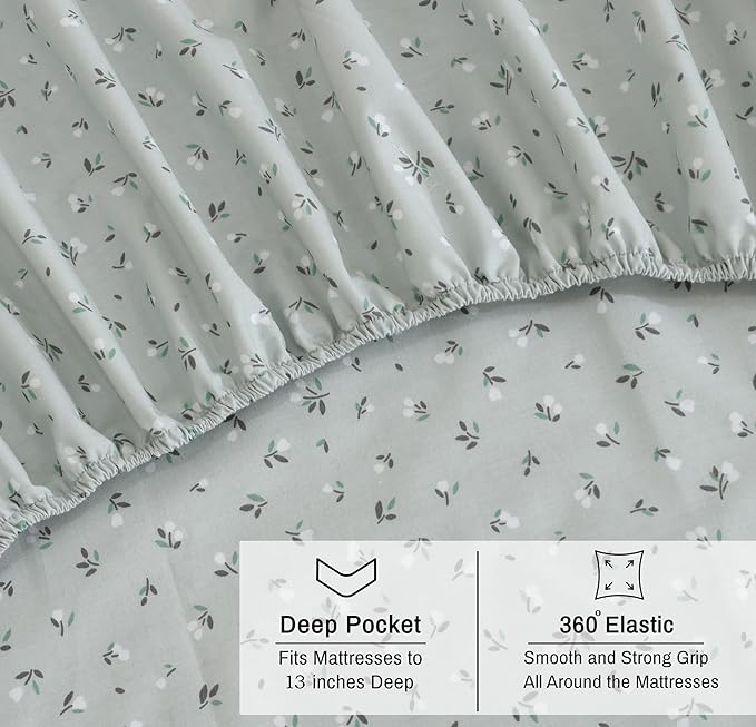 RUVANTI 100% Organic Cotton Sheets California King, Percale Weave, GOTS Certified, 4-Piece Set, Deep Pocket 13", Crisp & Breathable, Soft Durable Bedding, Sábanas Algodón Orgánico – Bud Club