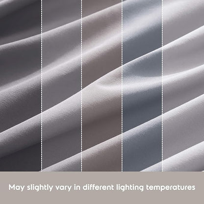 Nestl California King Sheet Set - 1800 Ultra-Soft Microfiber Cal King Bed Sheets - Double Brushed - Deep Pockets - Easy Fit - 4 Piece Set - Bed Sheets (California King, Grey Lavender)