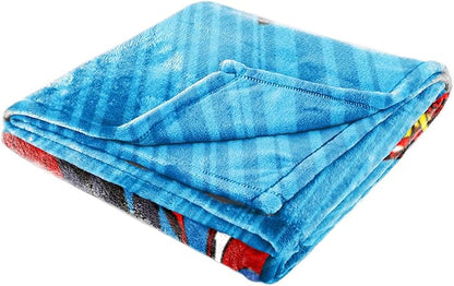 Jay Franco Kids Plush Throw Blanket – Soft & Cozy Fleece Throw for Bedroom & Couch Décor, Official Licensed Product, Blue - Avengers, 60x90 - Large Blanket