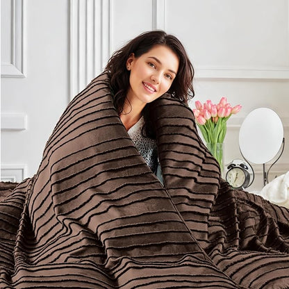NEXHOME PRO Duvet Cover,3 Pieces Boho Tufted Duvet Cover Set, Soft and Lightweight 100% Washed Microfiber Comforter Cover Set(Dark Brown,104 x 98)-No Comforter