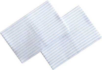 Laura Ashley Home - Standard Pillowcase Set, Breathable Percale Cotton Bedding, Crisp & Cool Home Decor (Ramona Blue, 2 Piece) (USHSHC1226257)