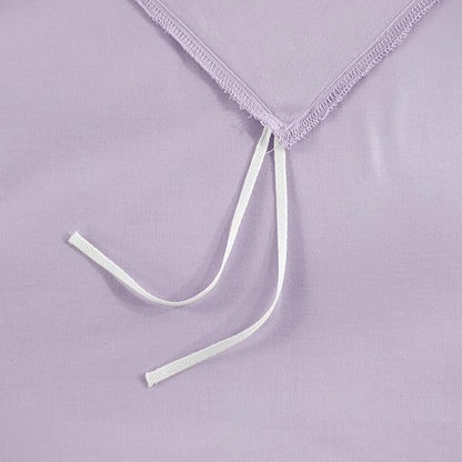 NEXHOME PRO King Duvet Cover Set, 100% Washed Cotton with Linen-Like Texture, Natural Organic, Breathable & Comfortable, Includes Home Bedding Set Lilac (No Comforter) 10490