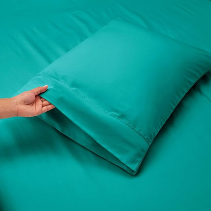 Nestl King 4Pc Bed Linen Set, Extra Deep Pocket, Microfiber, Teal