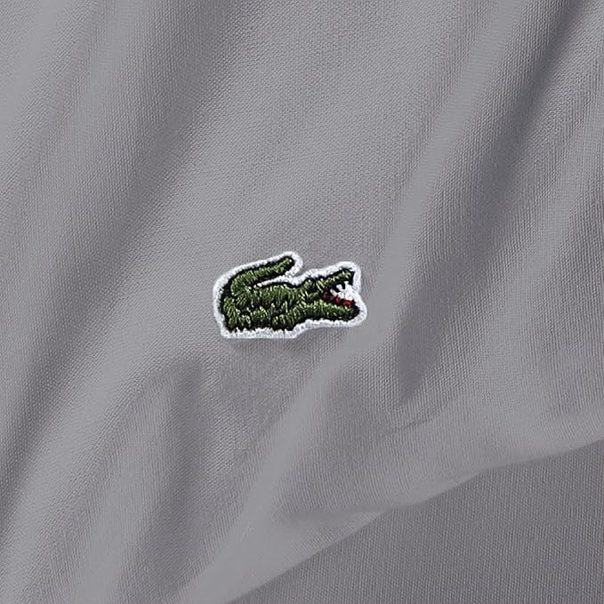 Lacoste 100% Cotton Percale 3-Piece Sheet Set – Cool, Crisp, Matte, and Durable, Oeko-Tex Certified – Solid, Sleet, Twin XL