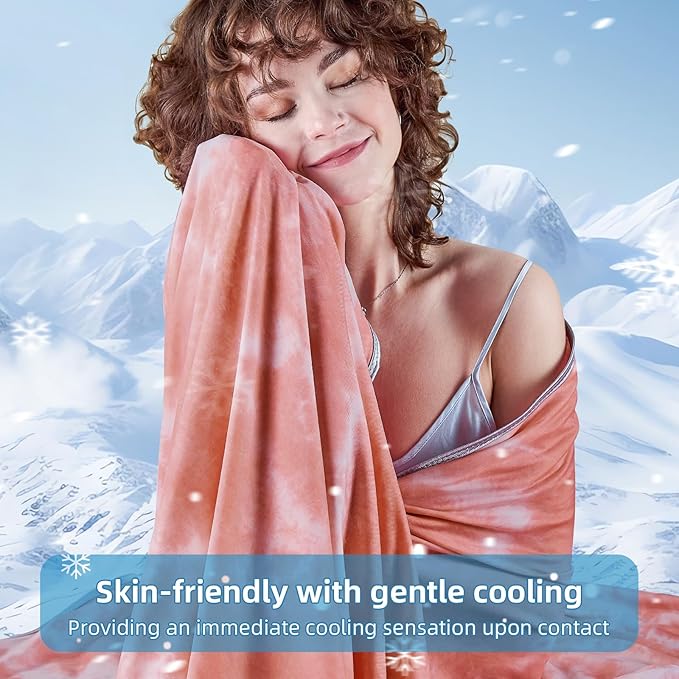 inhand Cooling Blanket Full Size (80"x90"), Cooling Blankets for Hot Sleepers, Absorbs Heat to Keep Adults Cool for Summer Nights Sweats, Thin Cold Lightweight Blanket for Couch Bed, All Season Use
