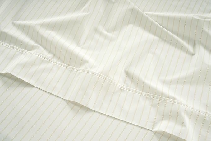 Casa Platino Sheets Cal King Size Bed Set – 100% Cotton Sheet Set Cal King Crisp Percale Weave with 4 Pillowcases, with 15" Deep Pocket Fitted Sheet for Secure Fit, Ultra Soft & Breathable – Sandora