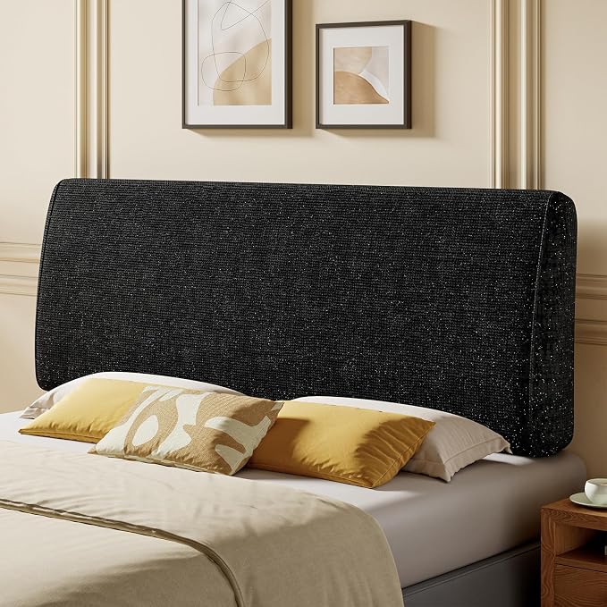 4.7" Upholstered Headboard for Queen Size Bed, Height Adjustable and Ergonomic Headboard, Easy Assemble, Sturdy and Durable, Starry Night Black