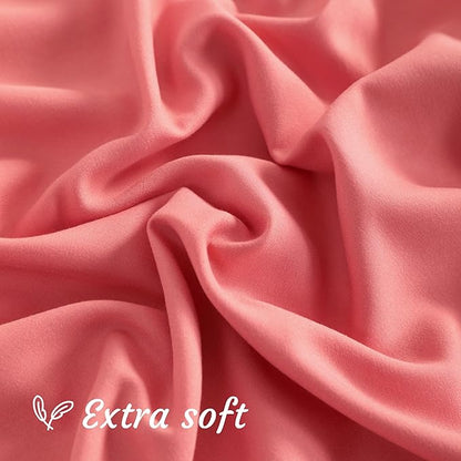 NTBAY Toddler Pillow Cases Set of 2, 2 Pack Brushed Microfiber 14x20 Pillow Cases, Soft, Wrinkle, Fade, Stain Resistant Coral Pink Pillow Cases with Envelope Closure, 14x20 Inches, Coral Pink