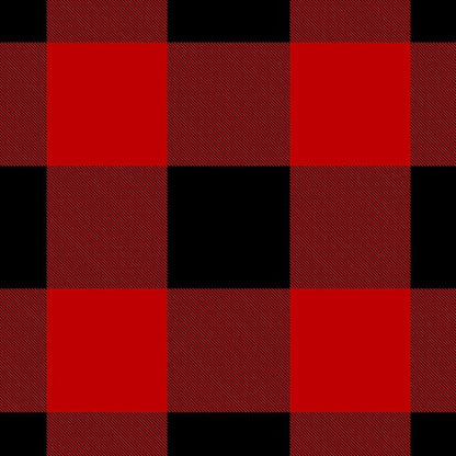 Wake In Cloud - Gingham Comforter Set, Plaid Buffalo Check Checkered Cottagecore Cute Geometric, Soft Lightweight Bedding, 3 Pieces, Red Black, Twin/Twin XL Size