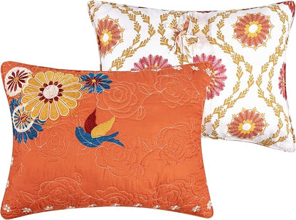 Greenland Home Barefoot Bungalow Topanga Quilted Bedspread Set, 3-Piece Jumbo King, Multi