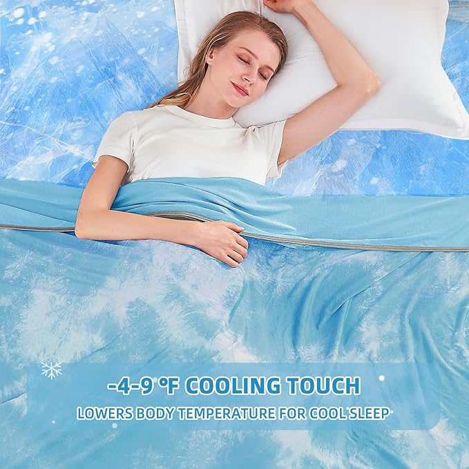 inhand Cooling Blanket Full Size (80"x90"), Cooling Blankets for Hot Sleepers, Absorbs Heat to Keep Adults Cool for Summer Nights Sweats, Thin Cold Lightweight Blanket for Couch Bed, All Season Use