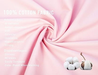Sunflower Body Pillowcase 100% Cotton Long Pillow Cover/Case Envelope Closure 1 Pack, 20×54 inches Dark Pink, Soft and Breathable