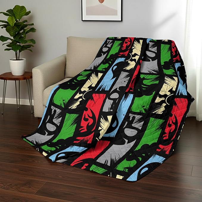 Northwest Magic The Gathering Animated Magic Twin Quilted Blanket, Comfy Throw, Adults Boys Girls, Soft Lightweight Bedding for Bed, or Couch, 60 x 90 inches