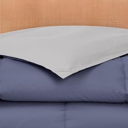 Modern Threads Down Alternative Reversible Comforter Deep Blue/Silver Queen