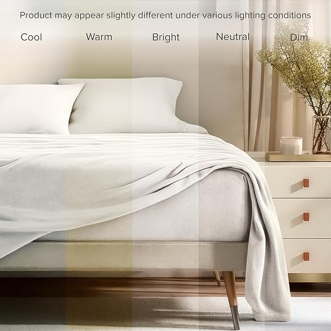 Bare Home Super Soft Fleece Sheet Set - Twin XL Size - Extra Plush Polar Fleece, No-Pilling Bed Sheets - All Season Cozy Warmth (Twin XL, Cream)