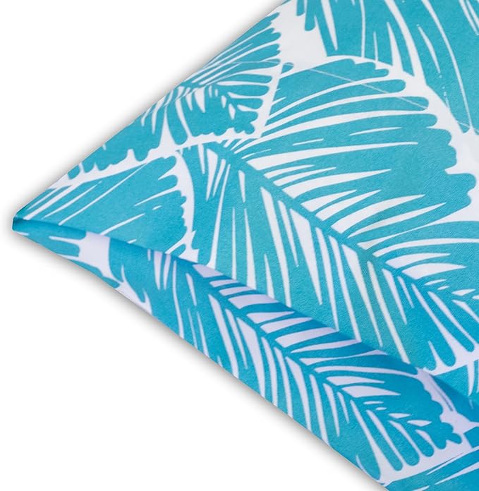 1500 Supreme Collection Extra Soft Tropical Leaf Teal Pattern Sheet Set, Queen - Luxury Bed Sheets Set with Deep Pocket Wrinkle Free Bedding, Trending Printed Pattern, Queen Size