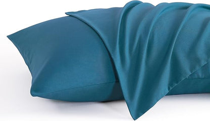 NTBAY Toddler Pillow Cases Set of 2, 2 Pack Brushed Microfiber 14x20 Pillow Cases, Soft, Wrinkle, Fade, Stain Resistant Teal Blue Pillow Cases with Envelope Closure, 14x20 Inches, Teal Blue