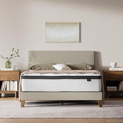 Signature Design by Ashley Chime 12 Inch Hybrid Full Mattress, Memory Foam Mattresses with Lumbar Support, High-Density Foam & Pocketed Coils for Comfort & Back Support, Mattress in a Box, Full Size