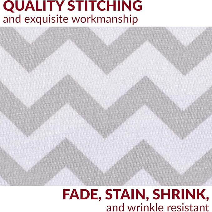 Mellanni Pillow Cases - Luxury, Extra Soft, Cooling Pillow Covers - 2 PC Iconic Collection Pillowcases - Envelope Closure (Standard/Queen 20" x 30", Chevron Gray)