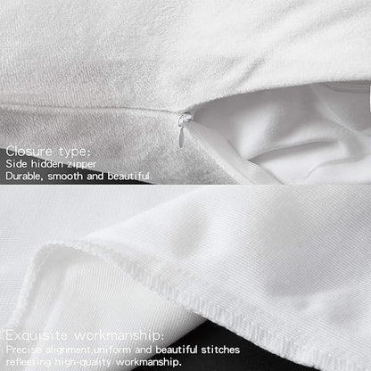 NTBAY 2 Pack Zippered Velvet Queen Pillowcases, Super Soft and Cozy Luxury Fuzzy Flannel Pillow Cases with Zipper, 20x30 Inches, White