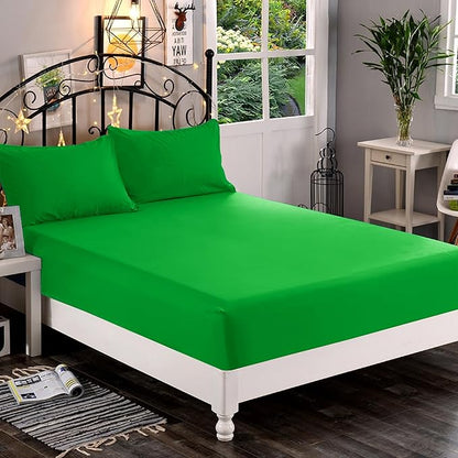 Elegant Comfort 1500 Premium Hotel Quality 1-Piece Fitted Sheet, Softest Quality Microfiber-Deep Pocket up to 16 inch,Wrinkle and Fade Resistant, Full, Emerald Green