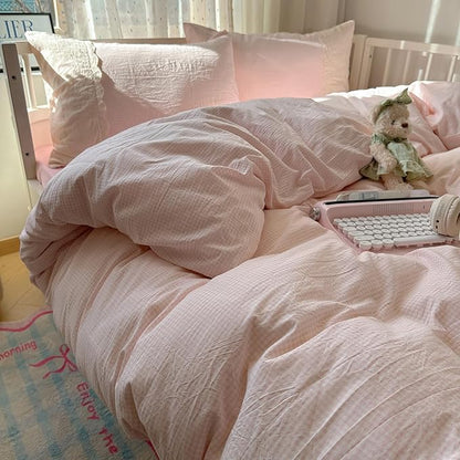 Pink Gingham Twin XL Comforter Fluffy Lightweight Bedding Set Farmhouse Boho Cozy Lace-Trimmed Bedding Comforter Set Down Alternative Microfiber Textured Plaid Comforter with 2 Pillowcases