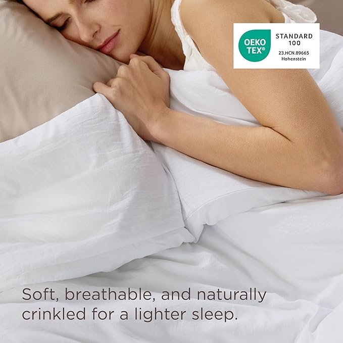 Bedsure Duvet Cover Queen Size Only - Prewashed Cotton-Like Polyester Extra Soft All Season Bedding, Includes 1 Duvet Cover 90x90 Inches with Zipper Closure, White, Comforter Not Included