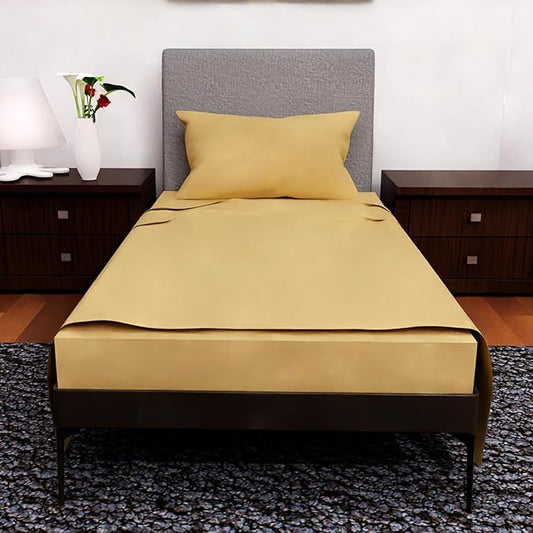 Twin XL Sheets Set - 3 Piece Bedding - Wrinkle Free, Fade Resistant, Double Brushed Microfiber - Deep Pockets/Easy Fit - 1800 Series Ultrasoft, Cooling Sheets (Gold)