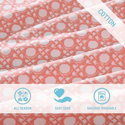 Tommy Bahama - King Bed Sheets, Crisp & Cool Cotton Percale Bedding with Matching Pillowcases, Lightweight Bed Set, Oeko-Tex Certified (Bahama Isle Orange)