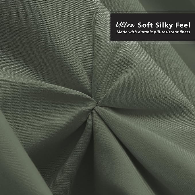Nestl Olive Green Bed Skirt Cal King Size, Pinch Pleat Cal King Bed Skirt, 14" Inch Drop Cal King Bedskirt Hotel Quality Bed Skirts Microfiber Bedskirt for Cal King Bed, Olive Green Cal King Bed Skirt