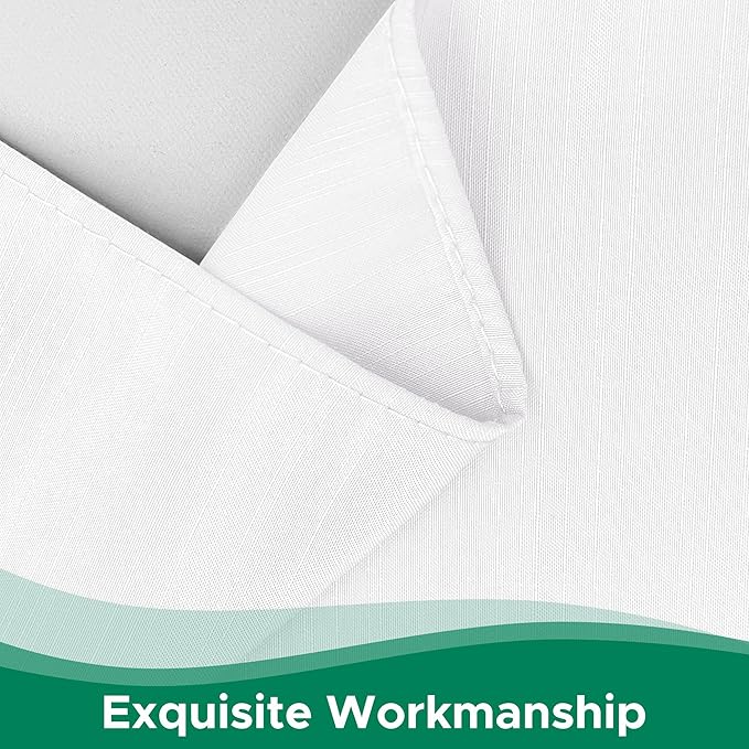 Biscaynebay Wrap Around Bed Skirts for King & Cal King Beds with Long Drop of 18", White Adjustable Elastic Dust Ruffles Easy Fit Wrinkle Resistant Silky Luxurious Fabric Machine Washable