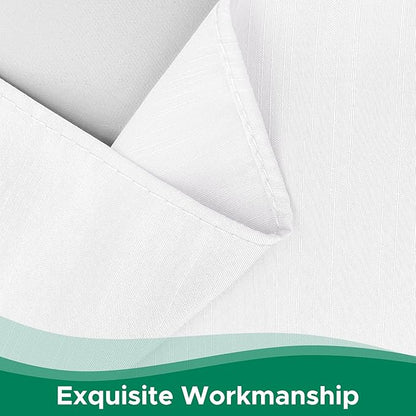 Biscaynebay Wrap Around Bed Skirts for Twin & Twin XL Beds with Long Drop of 18", White Adjustable Elastic Dust Ruffles Easy Fit Wrinkle & Fade Resistant Silky Luxurious Fabric Machine Washable