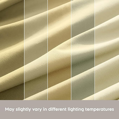 Nestl Split King Sheet Set - 1800 Ultra-Soft Microfiber Bed Sheets - Double Brushed - Deep Pockets - Easy Fit - 5 Piece Set - Bed Sheets & Pillowcases (Split King Size, Vanilla Yellow)