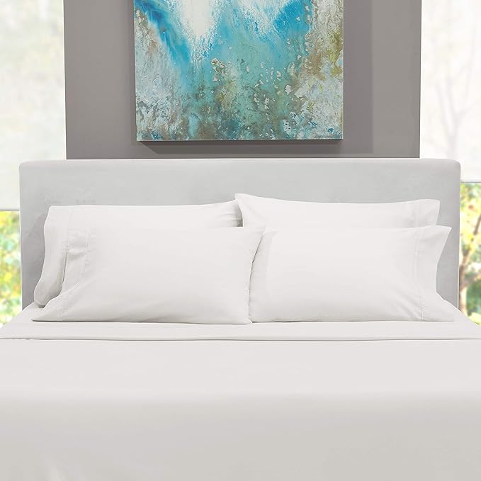 Hearth & Harbor Extra Deep Pocket Sheets - Fits Mattress 18-24 Inches Deep - Extra Deep Pocket Full Size Sets - 6 Piece Full Size - Full - White