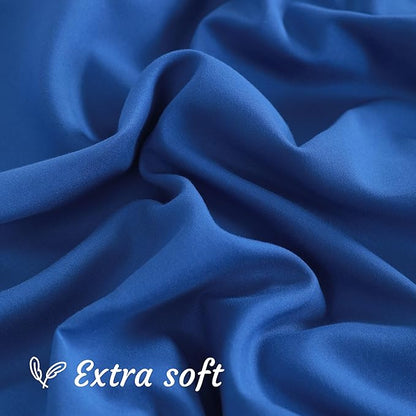 NTBAY Standard Pillow Cases Set of 2, 2 Pack Brushed Microfiber 20x26 Pillow Cases, Soft, Wrinkle, Fade, Stain Resistant Royal Blue Pillow Cases with Envelope Closure, 20x26 Inches, Royal Blue
