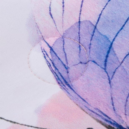 A Nice Night 6pcs Full Bed in A Bag Watercolor Ink Wash Tie-Dye Butterfly Printed, Butterflies Flying Bedding Comforter Set, Purple