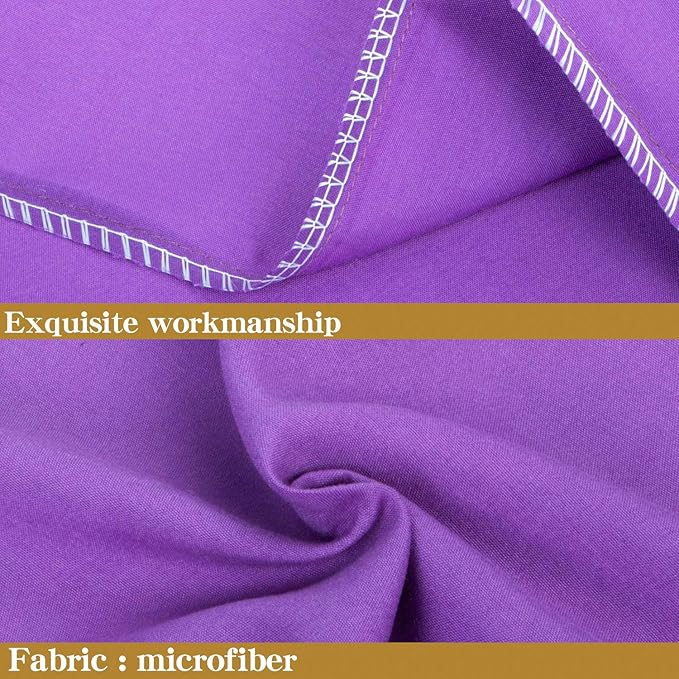 NTBAY Standard Pillowcase Set - 2 Pack Brushed Microfiber 20x26 Pillowcases - Soft, Wrinkle-Free, Fade-Resistant, Stain-Resistant, Purple Pillowcases with Envelope Closure - 20x26 Inches, Purple