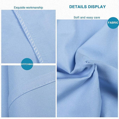 FLXXIE Body Pillow Cover - Super Soft Microfiber 20x54 Body Pillow Case - Envelope Closure, Wrinkle, Stain Resistant 20x54 Long Pillowcase, Sky Blue