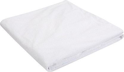 Amazon Basics Waterproof Breathable Mattress Protector, Twin Size, 18 inch Deep, Machine Washable, White