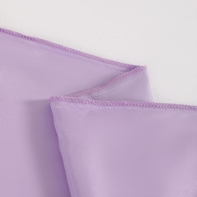 NTBAY 12 Pack Satin Queen Pillowcases for Hair and Skin, Luxurious and Silky Pillow Cases with Envelope Closure, 20 x 30 Inches, Light Purple