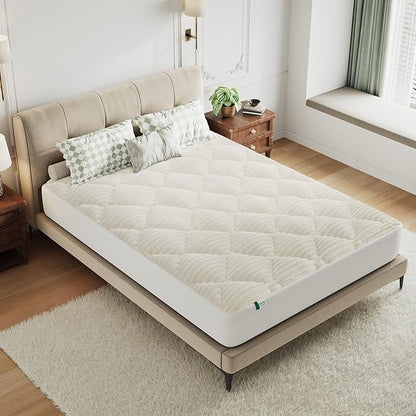 Novilla Fleece Mattress Topper Full, Warm Sherpa Mattress Pad, Cloud-Like Soft Bed Cover for Winter, Deep Pocket fits up to 21", Machine Washable