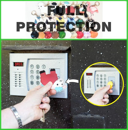 Leather Keychain Holder Case Compatible with AirTag,Cute Protective Cover with Keyring,Anti-Scratch Finder GPS Tracker Case for Wallet Keys,Bag,Pets,Backpack(Red Lamb)