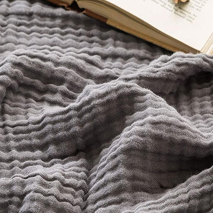 EMME Muslin Baby Blankets 100% Cotton 4-Layer Swaddle 40"x50" Lightweight Soft Breathable for Toddler, Infant, Newborn All Season Gauze Blanket, Grey