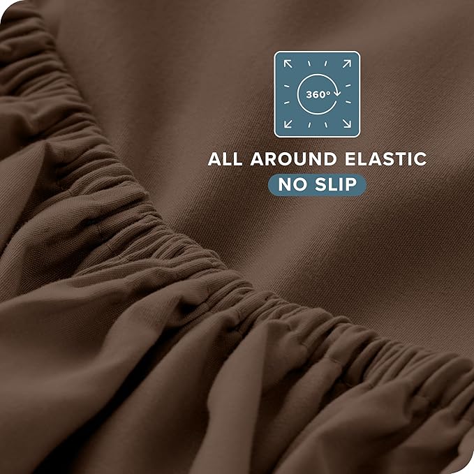 Bare Home King Sheet Set - 1800 Ultra-Soft Microfiber King Bed Sheets - Double Brushed - Deep Pockets - Easy Fit - 4 Piece Set - Bedding Sheets & Pillowcases (King, Cocoa)