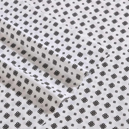 Eddie Bauer - Twin Sheet Set, Premium Cotton Percale Bedding Set, Super Soft Home Decor, Oeko-Tex Certified (Fairisle Sprinkle Black, Twin)