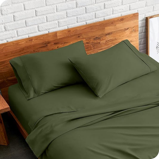 Bare Home Microfiber Pillow Cases - Standard/Queen Size Set of 2 - Cooling Pillowcases - Double Brushed - Cypress Pillowcases 2 Pack - Easy Care (Standard Pillowcase Set of 2, Cypress)