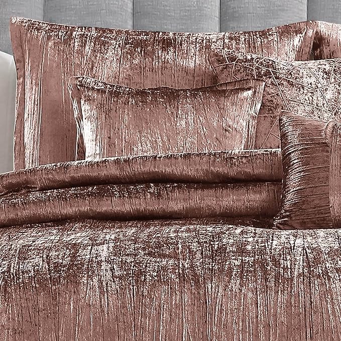 Riverbrook Home Turin Comforter Set, Queen, Blush, 7-Piece Set